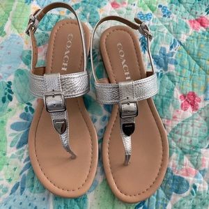 Coach Cassidy Silver Sandals